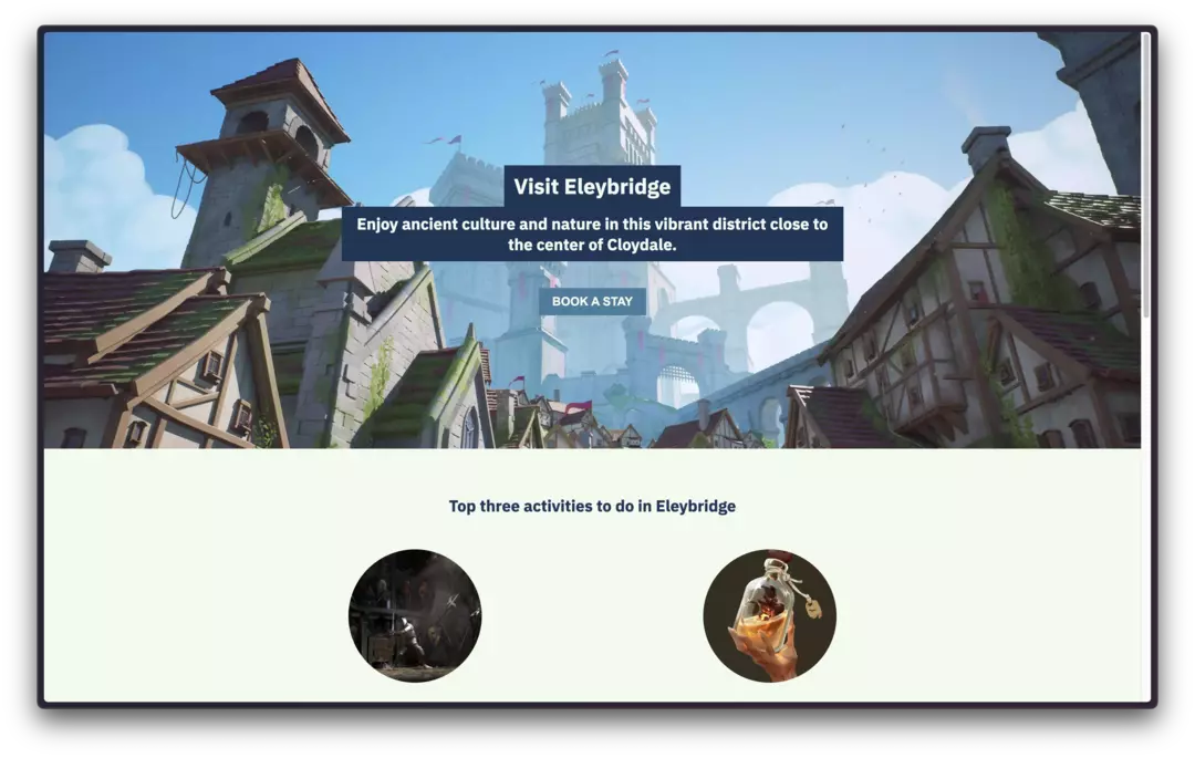 Fantasy Landing Page project preview